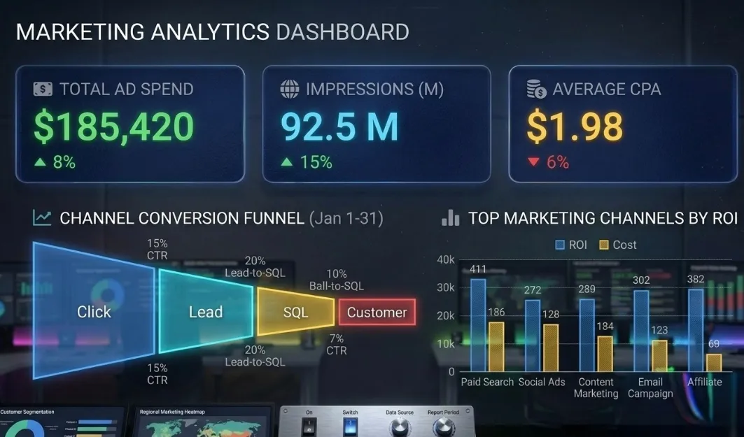 Data Analyst course in Sholinganallur Power BI marketing performance dashboard project